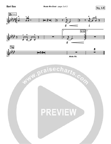 made me glad bari sax sheet music pdf travis cottrell praisecharts
