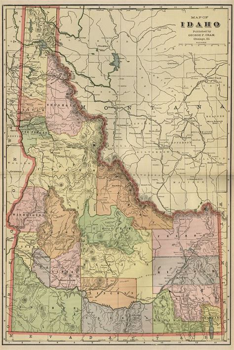 Map Of Idaho Cities And Towns