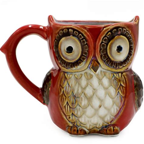 Teagas Cute Owl Coffee Mug Oz For Coffee Tea Beer Halloween