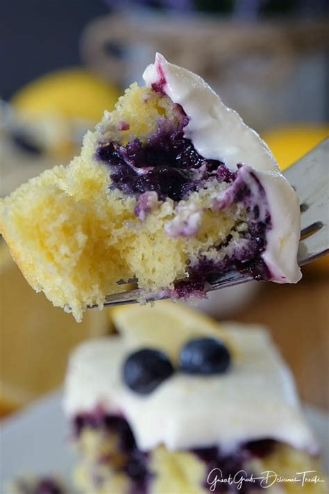 Lemon Blueberry Poke Cake Great Grub Delicious Treats