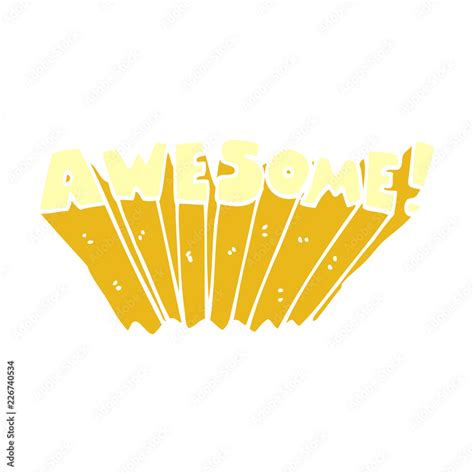 Cartoon Doodle Awesome Word Stock Vector Adobe Stock
