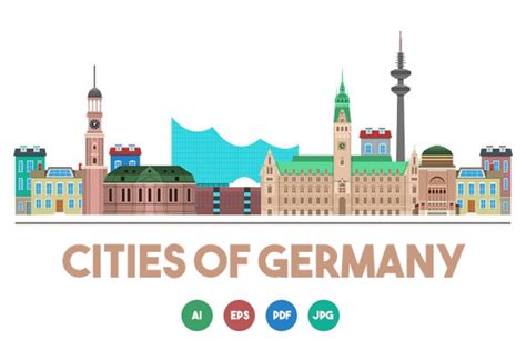 Cities Of Germany By Albert Buchatskyy Thehungryjpeg