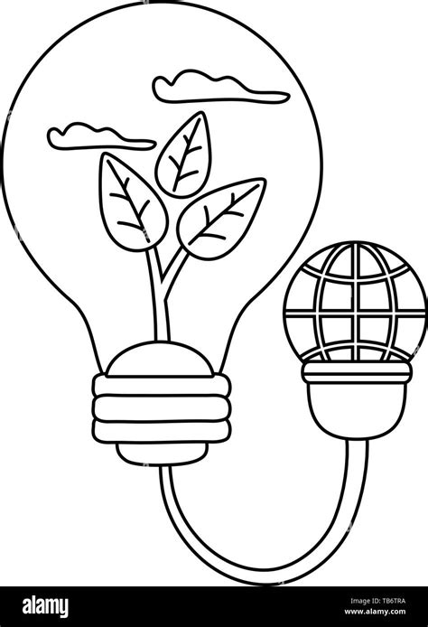 Light Bulb Design Save Energy Ecology Power Eco And Environment Theme