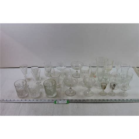 Assorted Drinking Glasses Bodnarus Auctioneering