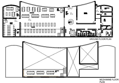 The Architecture Design Of Public Library Elevation Dwg File Cadbull
