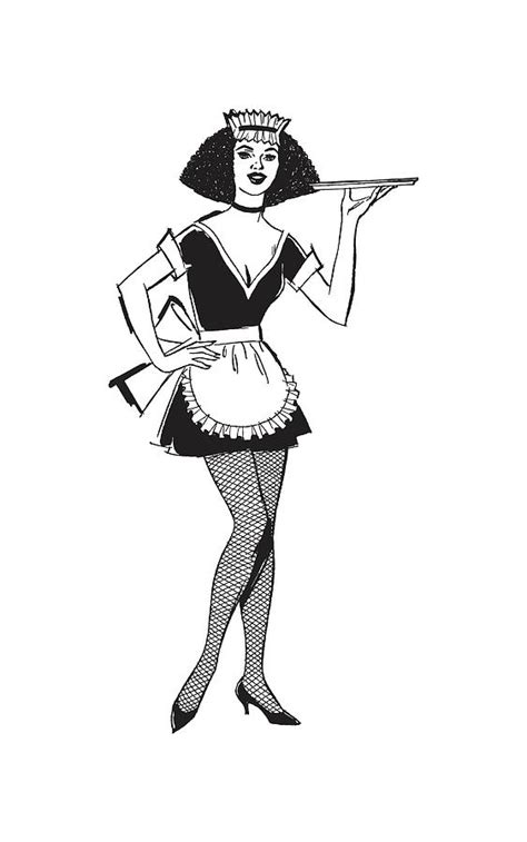 Illustration Of Waitress Drawing By Csa Images Fine Art America