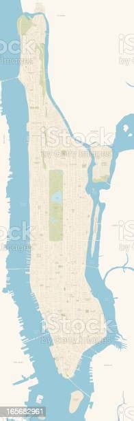 Ilustración De Mapa De Manhattan Y Más Vectores Libres De Derechos De