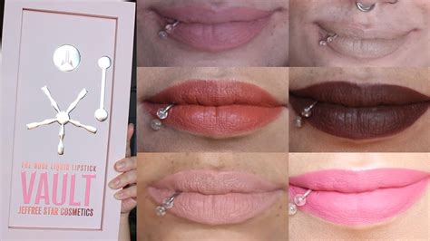 Jeffree Star Cosmetics Nude Vault Lip Swatches Youtube