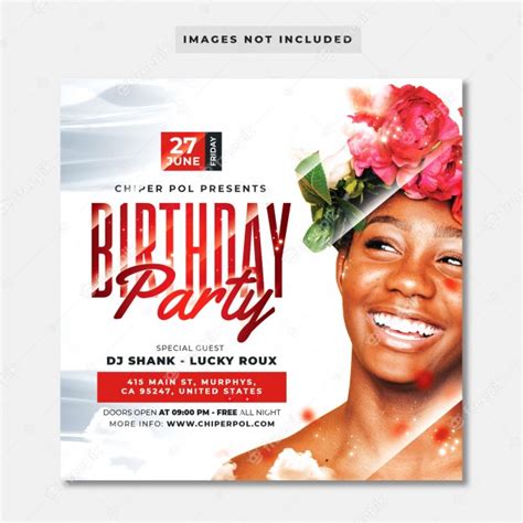 Birthday Party Flyer Premium Psd File