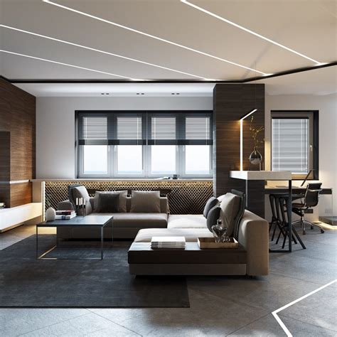 Wood And Grey Studio Apartment Decor Interior Design Ideas