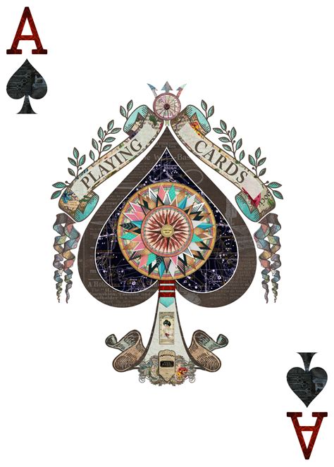 Ace Of Spades Playing Card Digital Decoupage Graphic 10879728 Png