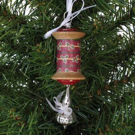 Vintage Wooden Spool Christmas Ornament By Carolsthreads On Etsy 800