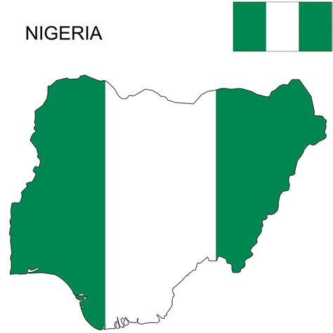Nigeria Flag Map and Meaning - MapUniversal