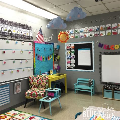 Kindergarten Classroom Reveal 2016 17 First Grade Blue Skies