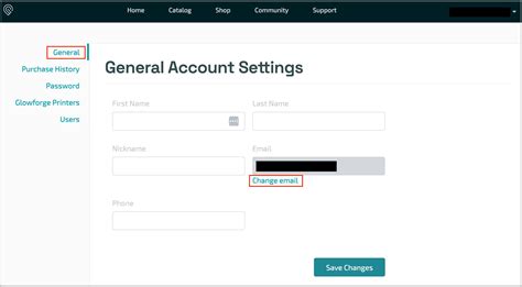 Change Your Account Email Address Glowforge
