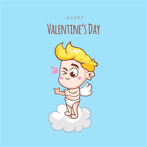 Funny Little Cupid Illustration Of A Valentines Day Download Free