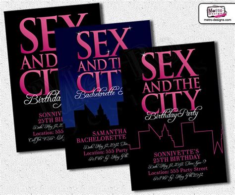 Sex And The City Invitations Girls Night Out By Metroevents