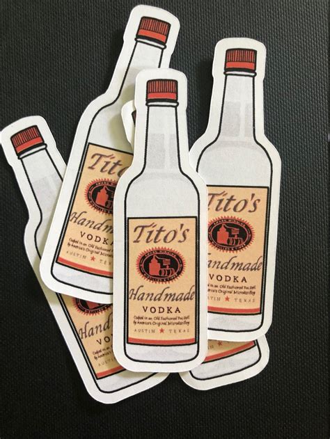 Illustrated Titos Vodka Sticker Etsy
