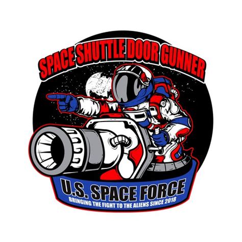 Us Space Force Space Shuttle Door Gunner T Shirt Contest