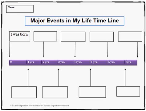 My Life Time Line Template K 5 Computer Lab Technology Lesson Plans
