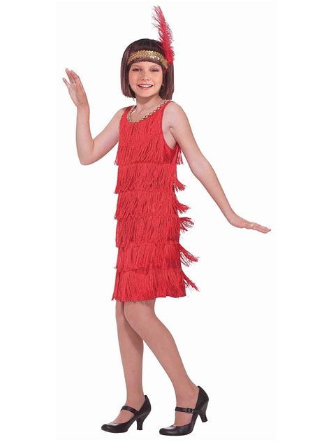Kids Red Flapper Costume For Girls Flapper Costume Flapper Costume