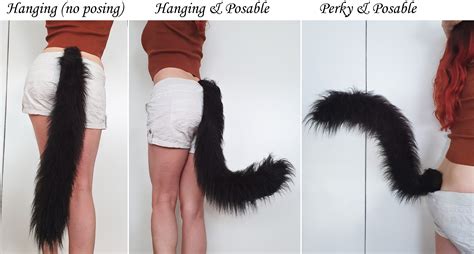 Extra Fluffy Cat Tail Any Color Posable For Pet Play Etsy