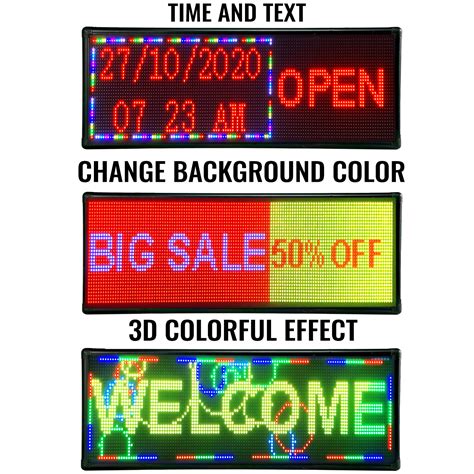 Vevor Led Scrolling Sign 40x15 P10 Programmable Full Color Sign Board