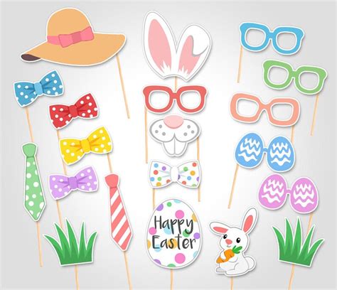 Easter Party Celebration Printable Photo Booth Props Easter Etsy