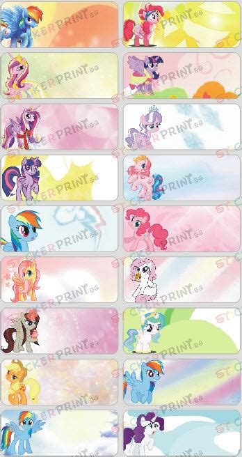 Large Little Pony Name Stickers Stickerprintsg
