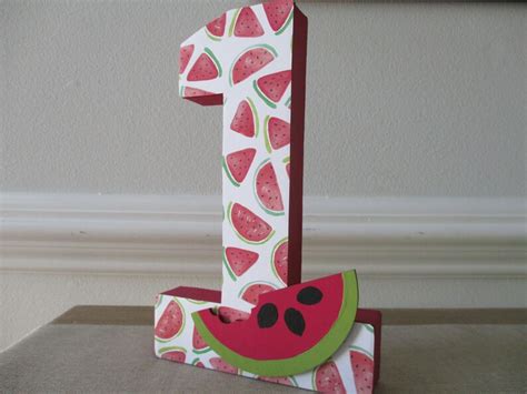 Watermelon Number 1 Photo Prop And Banner Set One In A Melon Etsy