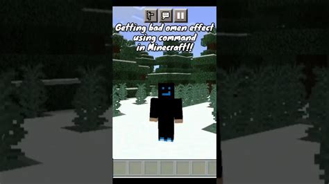 Bad Omen Effect Using Command In Minecraft Youtube