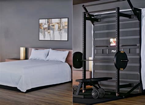 Innovative Pivot Bed Turns Into A Home Gym In Minutes Power Rack And Pull Up Bar Included The