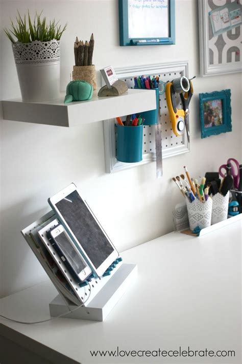There's nothing better than walking into the office in the morning with a hot cup of coffee and being greeted by a clear, tidy desk. 15 Ways to organize Every Messy Nook with Pegboard | Hometalk