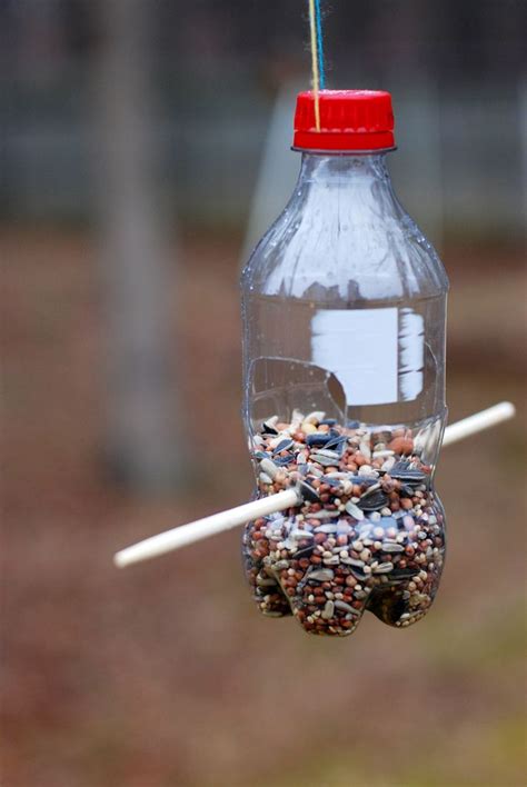 Bottle Bird Feeder Bird Plastic Feeders Bottles Recycled Recycle Creative Crafts Feeder Bottle