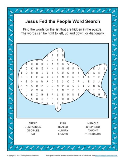 Jesus Word Search Printable