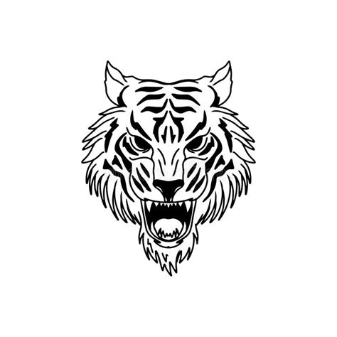 Skecth Head Tiger Vector Illustration Stock Vector Illustration Of