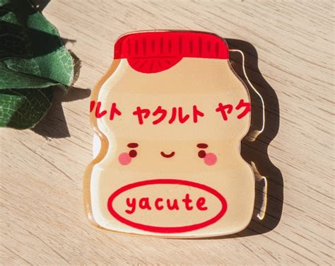 Cute Yakult Yacute Yogurt Drink Phone Grip Cute Kawaii Cell Phone