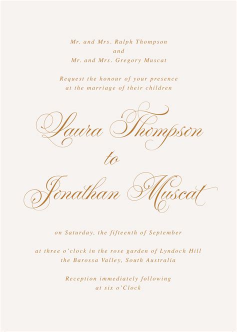 Formal Wording For Wedding Invitations Traditional Invitation Wording