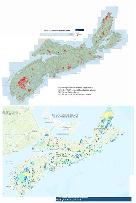 Compiled Maps Nova Scotia Forest Notes