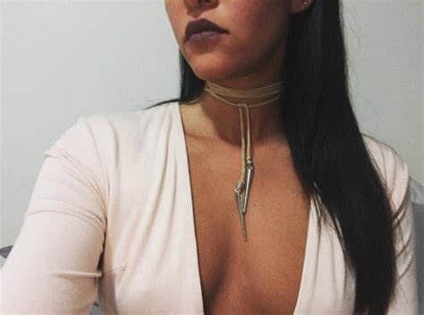 Leather Choker Necklace Vegan Suede Lariat Boho Festival Etsy