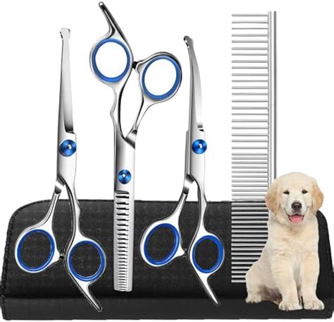 Dog Scissors 67 Inch Stainless Steel Dog Grooming Scissor Kit With