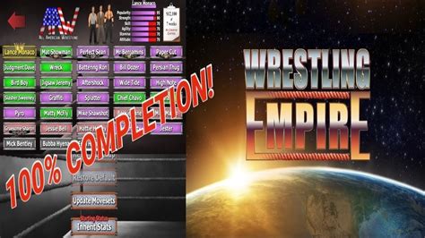 How To Get 100 Completion Quickly Wrestling Empire Youtube