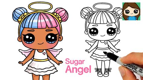 How To Draw Sugar Angel Lol Surprise Doll Youtube