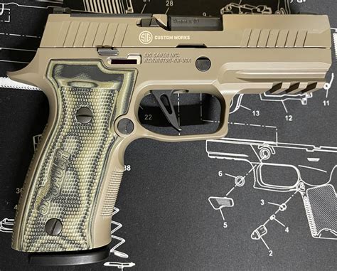 P320 Compact Fcu With Sig Custom Works Slide And Axg Scorpion Grip