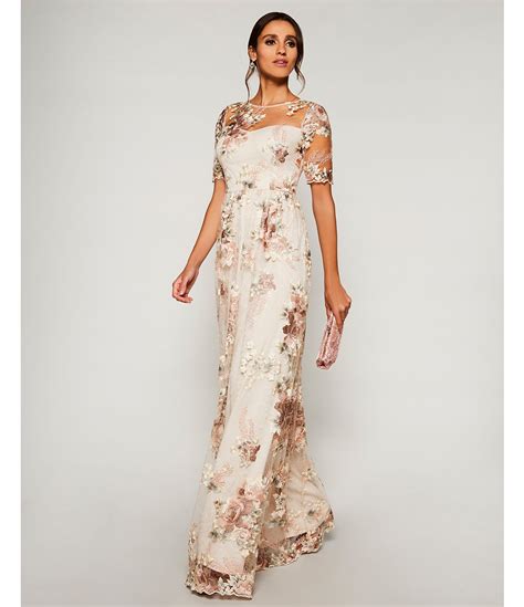 Adrianna Papell Floral Embroidered Long Gown Dillards Mother Of Groom Dresses Mother Of