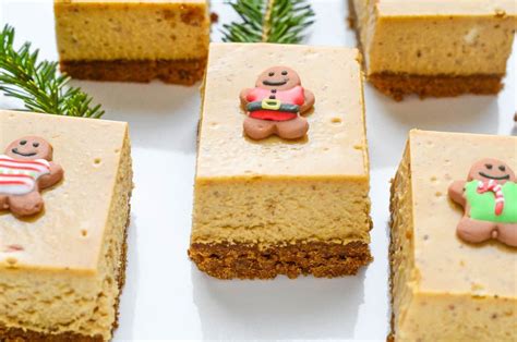 Homemade graham cracker crust, cream cheese, sugar, eggs, lemon juice, and vanilla. Gingerbread Cheesecake Bars Recipe on Food52