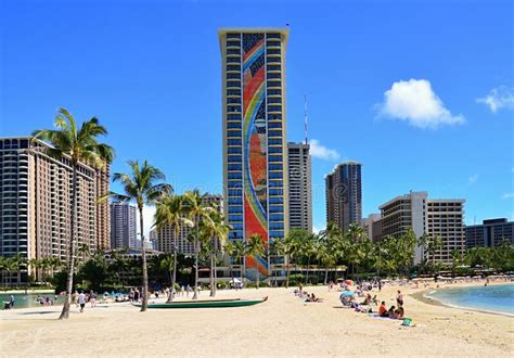 Panorama Of Waikiki Beach On The Island Oahu Honolulu Hawaii