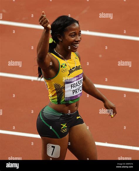 Shelly Ann Fraser Pryce Of Jamaica Celebrates Winning Gold In Womens 100m Final At London 2012