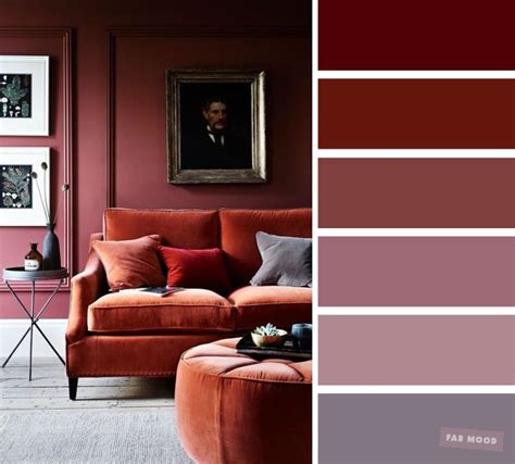 The Best Living Room Color Schemes Mauve And Earth Tone Brick Colors