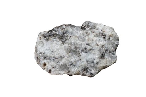 Pegmatite Granite Rock Isolated On White Background Stock Photo